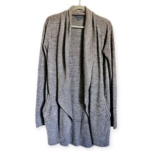 Barefoot Dreams Cozy Chic Lite Open Cardigan Sweater Light Gray Women M 452
